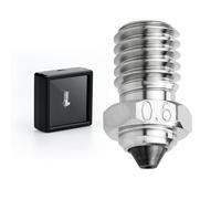 xirbbo Upgrade Tungsten Carbide Tip Bimetal V6 0.6mm Nozzles High Thermal Conductivity Abrasion Resistance 3D Printer v6 My Nozzle for Prusa i3 MK3S / Mini i3 Mega/Kobra/Kobra Neo 3D Printer