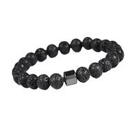 Xirngiua Glame Anti-Alcohol Bracelet - Reduce the Urge to Drink, 8MM-Adjustable Glame Anti Alcohol Magnetic Bracelet, Neodymium & Onyx Anti-Alcohol Craving Jewelry for Men & Women (Volcanic stone)