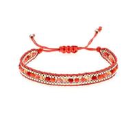 XIRUIFI Beaded bracelet Crystal Originality Multilayer Hand knitting Bohemia Adjustable Tide Simple Colour Rice bead bracelet(6)