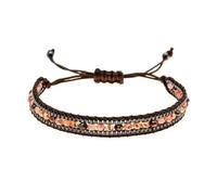 XIRUIFI Beaded bracelet Crystal Originality Multilayer Hand knitting Bohemia Adjustable Tide Simple Colour Rice bead bracelet(5)