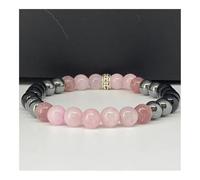 XIRUIFI Black Tourmaline, Hematite, Rose Quartz & Lepidolite Bracelet Depression, Anxiety, Protection, Empath Bracelet(A9)