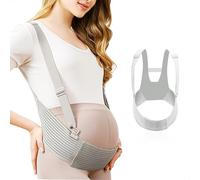 xiruiubao Pregnancy Support Belt,Belly Bands for Pregnancy with Adjustable Shoulder Straps,Maternity Belt for Mid to Late Pregnancy with Belly Circumference of 110-125 CM,Grey