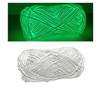 XIRUJNFD Glow in The Dark Yarn, 3 Rolls DIY Glow Yarn, Glow in The Dark Yarn for Crochet, Glow Yarn for Knitting, Crocheting, Crafts Sewing Beginners (White,1 Rolls)