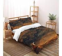 XIRYERSD Fox Starry Sky Bedding Set 3D Design Animal Themes Wildlife Duvet Cover Set Microfiber Quilt Cover Universal for All Seasons with Pillowcase Double（200x200cm）