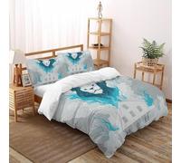 XIRYERSD House Lion Head Bedding Set 3D Digital Printing Magic Mythic Beast Cloud Duvet Cover Set Microfiber Comforter Cover Universal for All Seasons Pillowcase Double（200x200cm）