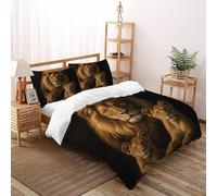XIRYERSD Lion Cub Bedding Set Theme Bedspread Kinship SavannaAnimals Duvet Cover Set Chic Breathable Quilt Cover Universal for All Seasons Pillowcase Super King（260x220cm）