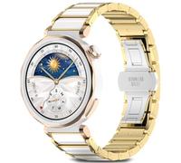 Xisair 18 mm Ceramic Bracelet Compatible with Huawei Watch GT5 Pro 42 mm/GT5 41 mm/GT4 41 mm, Stainless Steel Buckle, Fashionable Replacement Straps for Women, Scratch-Resistant, 18 mm, Ceramic