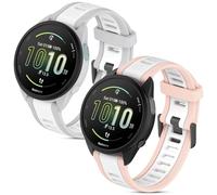Xisair 2 Silicone Straps compatible with Garmin Forerunner 165/Forerunner 165 Music/Garmin Vivoactive 5/Garmin Venu, Sports Strap, Silicone Strap, Quick Release Strap Fits 20mm Smartwatch
