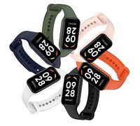 Xisair 6PCS Straps Compatible with Redmi Smart Band 2 Replacement Strap Xiaomi Redmi Band 2 Watchband Silicone Straps for Redmi Band 2 Sport Wristband