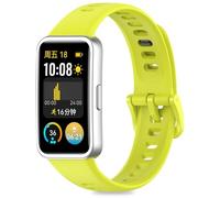 Xisair Silicone Strap Compatible with Huawei Band 10 & 9 & 8 Replacement Sport Bracelets Breathable Soft Comfortable Sport Band Metal Connector, Silicone