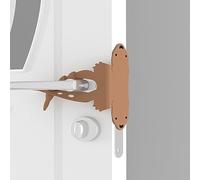 Xisakaca Door Latch Cover Closer, 2 Pack, Silicone Door Stopper, Curry, Reduces Noise for Light Sleepers, Adjustable Design, Door Mount, Ideal for Libraries, Nurseries, Schools, Home Use