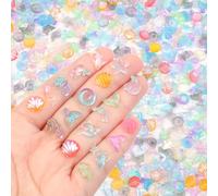 XISHAN 300PCS Luminous Ocean Mini Resin Sea Creature for Crafts Dollhouse Miniatures Mini Animals Plastic Sea Animals Marine Life Bulk for Fairy Garden Aquarium Micro Landscaping Decoration