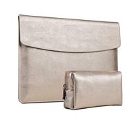 xisiciao, Surface Pro 11th/10/9/8/7/6/5/4/Pro X Sleeve case, for Microsoft 12-12.3-13 Inch Tablet Waterproof Ultrathin Carrying Cover with Small Bag (Pale Gold)