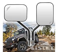 Xislet Door Off Mirror Replacement for Jeep Wrangler JK CJ YJ JL & Unlimited Doorless Side Mirrors - Quicker Install Door Hinge Mirrors for Jeep Safe Doors Off Driving