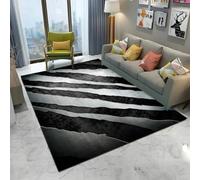 Xisnuient 3D Claw Marks Area Rug, Realistic 3D Visual Effect Black Red Cracked Soft Short Pile Floor Rug, Multiple Sizes for Living Room Bedroom Gaming Room Man Cave Home Office (COLOR-1,80x160cm)