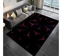 Xisnuient 3D Cool Neon Line Style Game Carpet, A Must-have Ambient Decorative Rug for Teenagers- Kids Gaming Rooms, Large Soft Carpet for Modern Gamer Girl's Bedroom, Living Room (Colour 3,100x150cm)