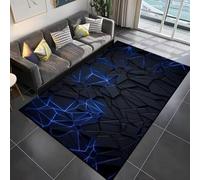 Xisnuient 3D Cool Neon Line Style Game Carpet, A Must-have Ambient Decorative Rug for Teenagers- Kids Gaming Rooms, Large Soft Carpet for Modern Gamer Girl's Bedroom, Living Room (Colour 4,160x230cm)