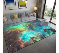 Xisnuient 3D Galaxy Space Accessories Area Rugs for Bedroom Soft Gaming Rug Fantasy Personality Landscape Print Swirl Pattern Illusion Decorative Large Door Floor Mat (COLOR 3,100x200cm)