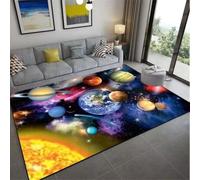 Xisnuient 3D Galaxy Space Accessories Area Rugs for Bedroom Soft Gaming Rug Fantasy Personality Landscape Print Swirl Pattern Illusion Decorative Large Door Floor Mat (COLOR 6,100x120cm)