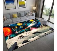 Xisnuient 3D Galaxy Space Accessories Area Rugs for Bedroom Soft Gaming Rug Fantasy Personality Landscape Print Swirl Pattern Illusion Decorative Large Door Floor Mat (COLOR 1,100x150cm)