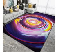 Xisnuient 3D Illusion Vortex Abstract Area Rug,Abstract Vertigo Visual Effect, Decorative Floor Carpet for Living Room Bedroom Gaming Room Hallway Home Decor (COLOR-2,120x160 cm)
