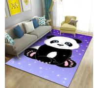 Xisnuient 3D Printed Cute Panda Flannel Area Rug, Ultra Soft Non-Slip Washable Gaming Carpet, Ideal for Bedroom, Living Room, Hallway, Study and Modern Home Interior Decoration (Color 2,160x200cm)