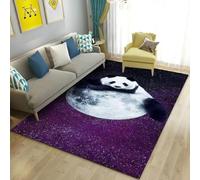 Xisnuient 3D Printed Cute Panda Flannel Area Rug, Ultra Soft Non-Slip Washable Gaming Carpet, Ideal for Bedroom, Living Room, Hallway, Study and Modern Home Interior Decoration (Color 4,100x120cm)