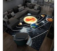 Xisnuient 3D Universe Star Style Visual Carpet, Decorative Carpet for Teenagers and Kids Bedrooms, Large Area Rug Non-Slip for Living Room Boys and Girls Rooms (Colour 1,50x80cm)