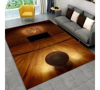 Xisnuient 3D Visual Basketball Gaming Carpet, Modern Non-slip Floor Mat Essential for Teenagers and Kid's E-sports Room, Cool Basketball Football Area Rug for Living Room Bedroom (Colour 5,100x120cm)