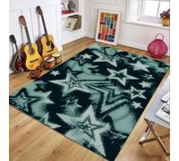 Xisnuient Area Rug Sparkling Gradient Blue Pixel Star Pattern Carpet Soft Floor Mat for Modern Living Rooms Bedrooms Leisure Spaces Home Decor (Green,80x160 cm)