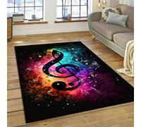 Xisnuient Big Area Rug Guitar Music Notes Pattern Living Room Bedroom Rugs Kitchen Hallway Runner Non-slip Floor Mats Door Mat Step Mat Bath Mats Home Decor (Multi 6,160x200 cm)