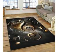Xisnuient Big Area Rug Guitar Music Notes Pattern Living Room Bedroom Rugs Kitchen Hallway Runner Non-slip Floor Mats Door Mat Step Mat Bath Mats Home Decor (Multi 3,160x200 cm)