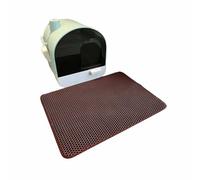 Xisnuient Cat Litter Mat Litter Tray Mat For Cat Litter Box And Cat Toilet Double Layer Trapping Mat Big Honeycomb Holes Waterproof Urine Proof Preferred By Cat Lovers Pet Carpet (40x50 cm,Brown)
