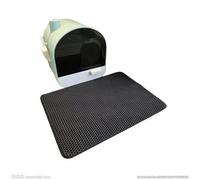 Xisnuient Cat Litter Mat Litter Tray Mat For Cat Litter Box And Cat Toilet Double Layer Trapping Mat Big Honeycomb Holes Waterproof Urine Proof Preferred By Cat Lovers Pet Carpet (30x30 cm,Black)