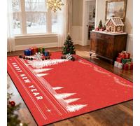 Xisnuient Christmas Elk Old Man Decoration Kids Carpet, Living Room Bedroom Area Rug, Teenage Boys Girls Bedroom Soft Non-Slip Bedside Mats Suitable for New Year Gift Decoration (Colour 6,80x120cm)