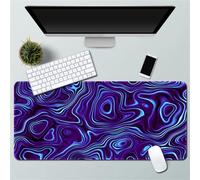 Xisnuient Cloud Art Pattern Keyboard Mouse Pad with Sewn Edge Personalised Mouse Pad Washable Non-Slip Waterproof Rubber Mouse Pad Desk Pad (300 * 600 * 3mm,Patterns 7)
