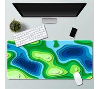 Xisnuient Cloud Art Pattern Keyboard Mouse Pad with Sewn Edge Personalised Mouse Pad Washable Non-Slip Waterproof Rubber Mouse Pad Desk Pad (300 * 600 * 3mm,Patterns 5)