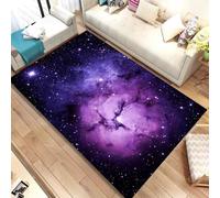 Xisnuient Cool Cosmic Galaxy Style Decorative Rug, Modern 3D Multicolour Star Planet Game Ambience Rugs, Teenagers and Kids Bedroom Non-slip Carpet, for Living Room Kitchen (Colour 3,160x230cm)
