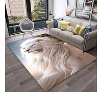 Xisnuient Cool Cyber-style Decorative Rug, Modern 3D Printed Jungle King Lion Visual Floor Mat, Teenagers' and Kids Gaming Room Atmosphere Carpet for Living Room, Boy's Bedrooms (Colour 1,160x200cm)