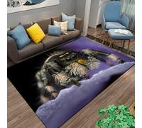 Xisnuient Cool Spider Vision Rugs, Modern 3D Spider Portrait Man Soft Decorative Carpet, Teenager Boy Bedroom Game Non-slip Floor Mat Suitable for Living Room, Kids Room Playroom (Colour 3,50x80cm)