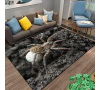 Xisnuient Cool Spider Vision Rugs, Modern 3D Spider Portrait Man Soft Decorative Carpet, Teenager Boy Bedroom Game Non-slip Floor Mat Suitable for Living Room, Kids Room Playroom (Colour 1,50x80cm)