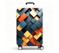 Xisnuient Elastic Luggage Cover Washable Suitcase Protector, Printed Travel Luggage Sleeve Dust & Scratch Resistant, Fits 18-32 Inch Suitcases for Family Travel (Color-3,M)