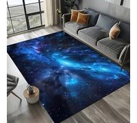 Xisnuient Galaxy Nebula Pattern Rug, Soft Non Slip Washable Space Themed Rug for Living Room Bedroom Gaming Room Home Theater Home Decor (Colour 6,120x180cm)