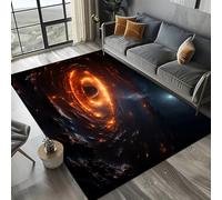 Xisnuient Galaxy Nebula Pattern Rug, Soft Non Slip Washable Space Themed Rug for Living Room Bedroom Gaming Room Home Theater Home Decor (Colour 3,80x160cm)
