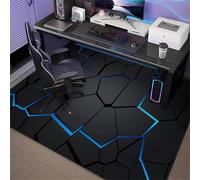 Xisnuient Gaming Area Rug Extra Large Size Esports Style Office Chair Mat Non Slip Scratch Resistant Soft Low Pile Stain Repellent 3D Game Themed Floor Protector for Teenagers Bedroom