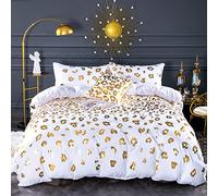 Xisnuient Microfiber Duvet Cover Single Double King Size, 3D Lips Marble Geometric Print White Gold Blue Comfort Bedding Set 2/3 Piece Zipper Duvet Cover and Pillowcase (Pattern 4,200x200 cm)