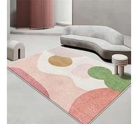 Xisnuient Modern Northern Europe Simplicity Pink Green Kitchen Area Rugs Washable Rugs Entryway Farmhouse Non Slip Indoor Door Mat Throw Laundry Guestroom Room Patio Decor (Color 2,160x200 cm)