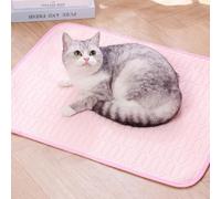 Xisnuient Pet Cooling Mat for Dogs Cats, Summer Ice Silk Self-Cooling Pad, Washable Non-Slip Sleeping Mat for Home Sofa Floor (COLOR-1,50x40cm)