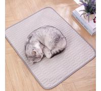 Xisnuient Pet Cooling Mat for Dogs Cats, Summer Ice Silk Self-Cooling Pad, Washable Non-Slip Sleeping Mat for Home Sofa Floor (COLOR-4,40x30cm)
