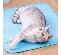Xisnuient Pet Cooling Mat for Dogs Cats, Summer Ice Silk Self-Cooling Pad, Washable Non-Slip Sleeping Mat for Home Sofa Floor (COLOR-3,40x30cm)